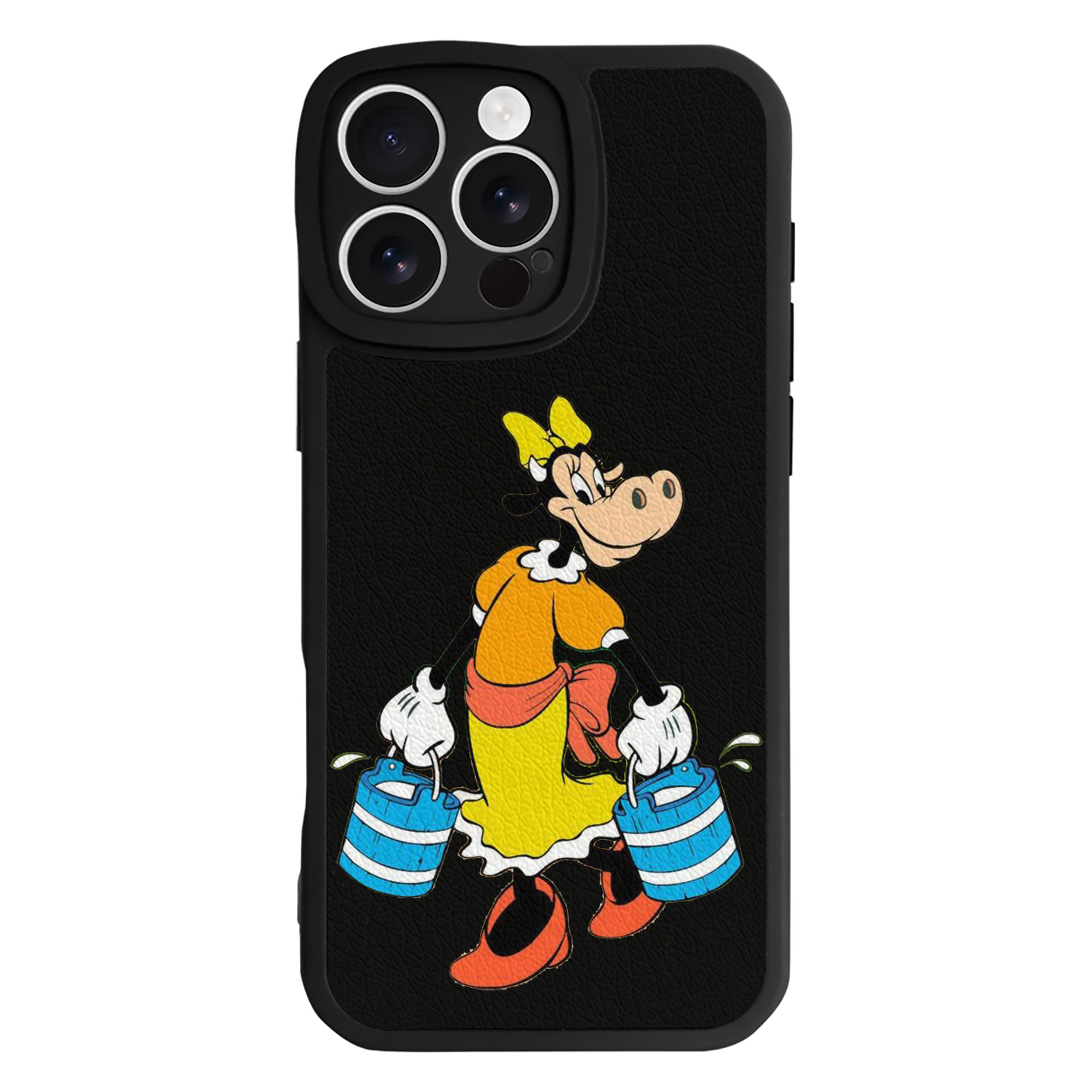 （画像用） ミッキーマウス Mickey Mouse 【iPhone 16シリーズ対応】シリコンスマホケース（レザー調） 材質：シリコン